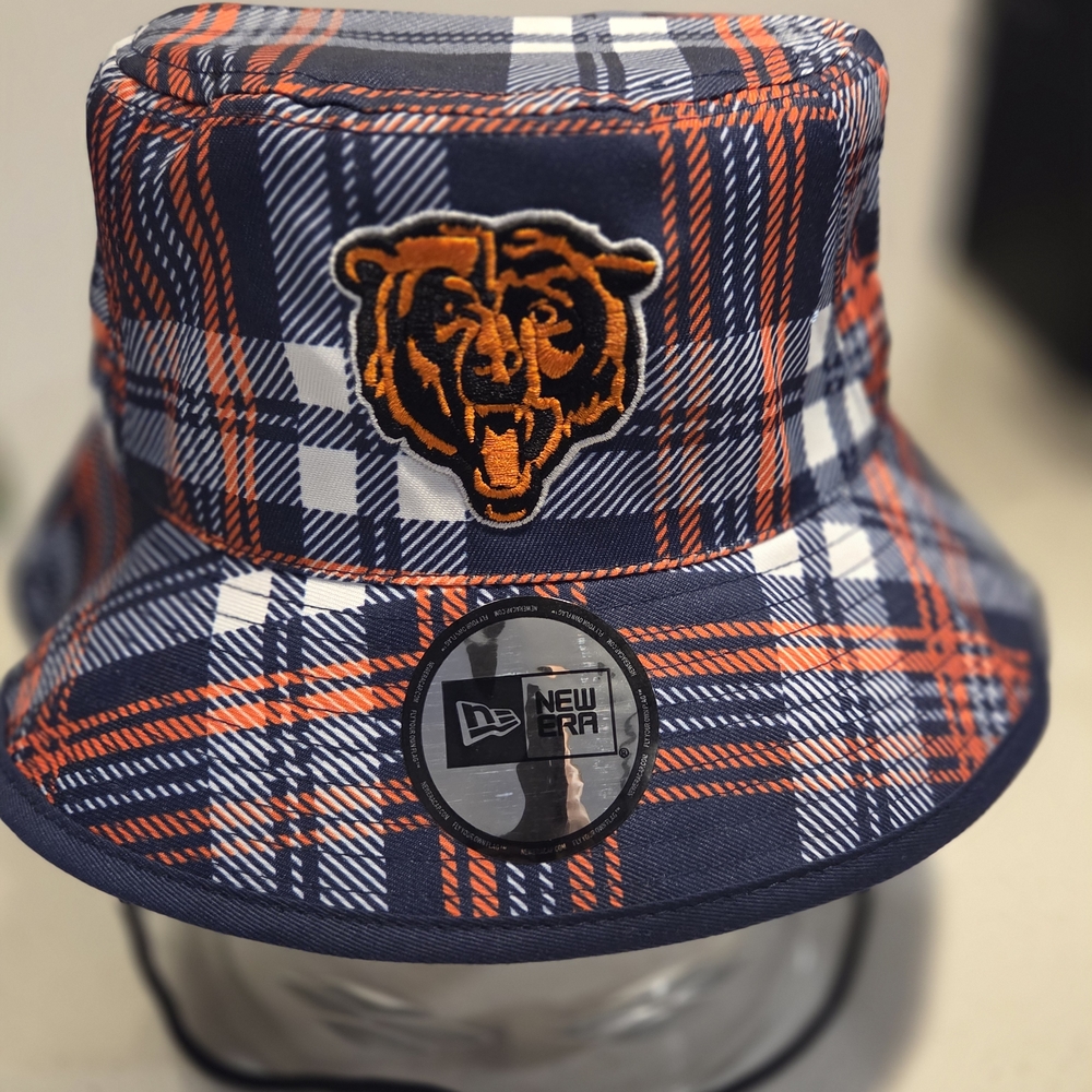 Chicago Bears New Era Plaid Bucket Hat. New